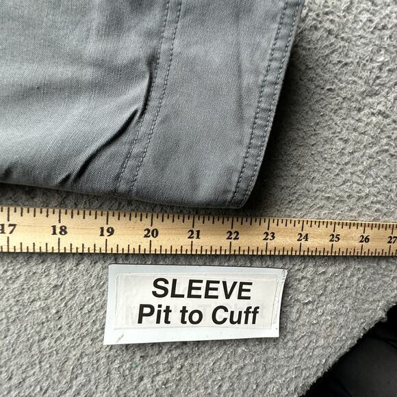 LL Bean Canvas Chore Barn Coat Mens XXL 0 WY17 Gray Corduroy Collar Button Lined - Picture 5 of 14